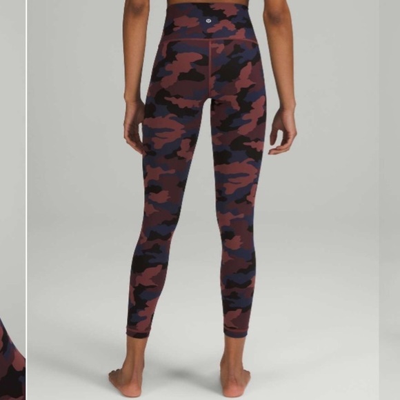 Lululemon Wunder Under High-Rise Tight 25" Heritage Camo Smoky Red Night Sea 2 - Picture 2 of 12